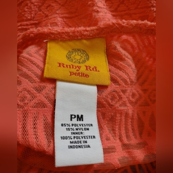 NWT Ruby Rd Petite Woman's Size pm petite medium double layered blouse shirt top - Picture 6 of 6